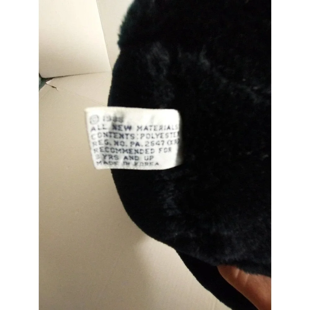 Vintage Chrisha Playful Plush Black bear with pumpkin 1988 With Tags - Picture 2 of 12